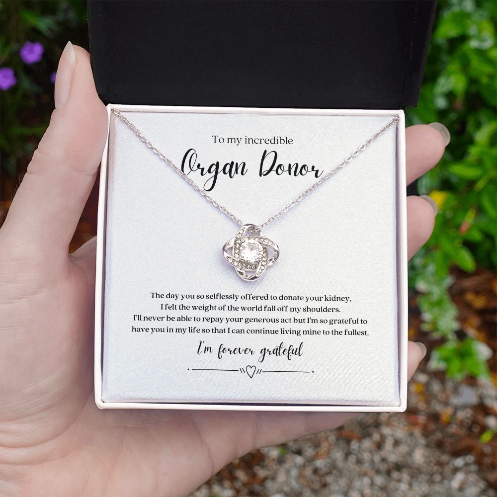 Organ Donor Gratitude Pendant Necklace