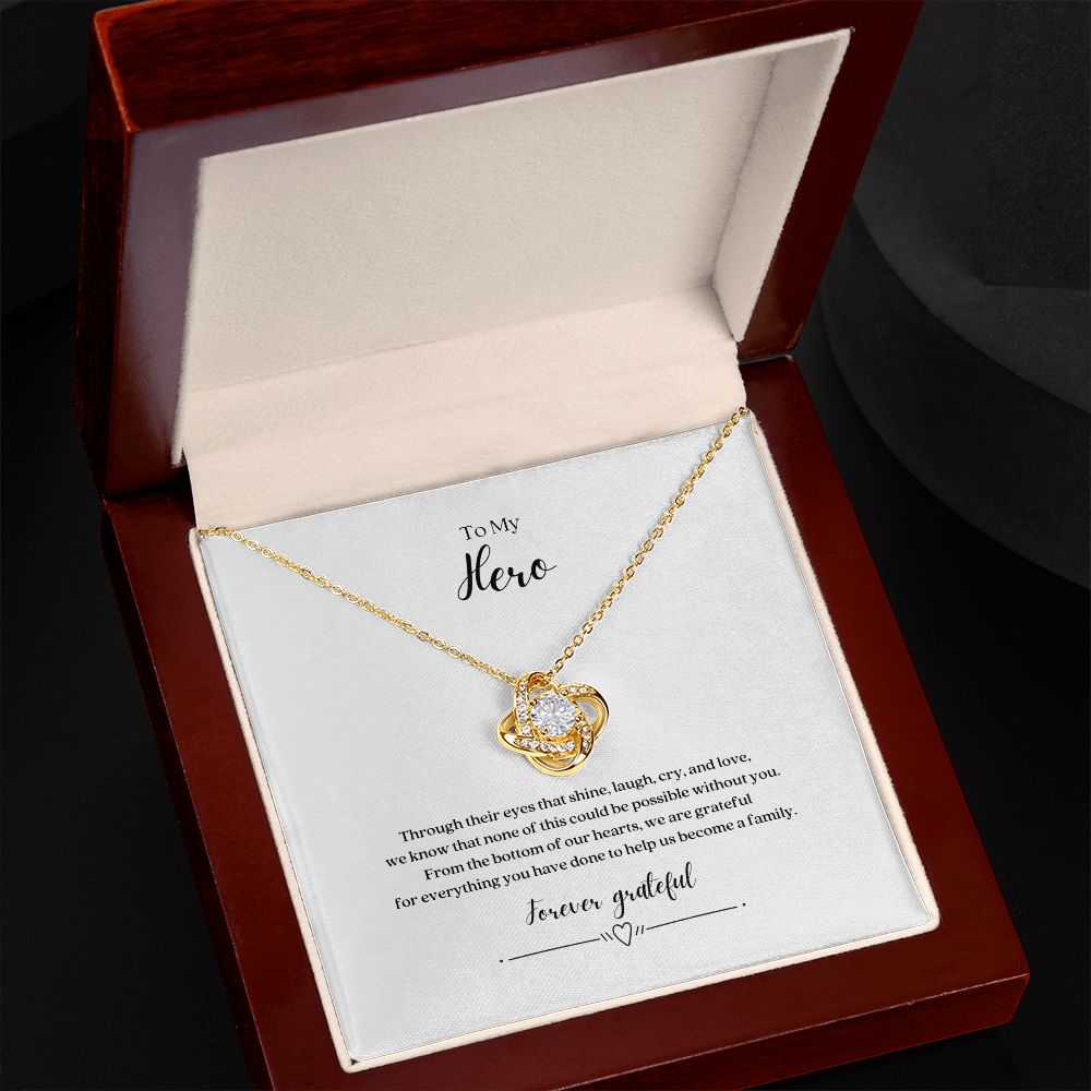 To My Hero Egg Donor Fertility Gift Necklace