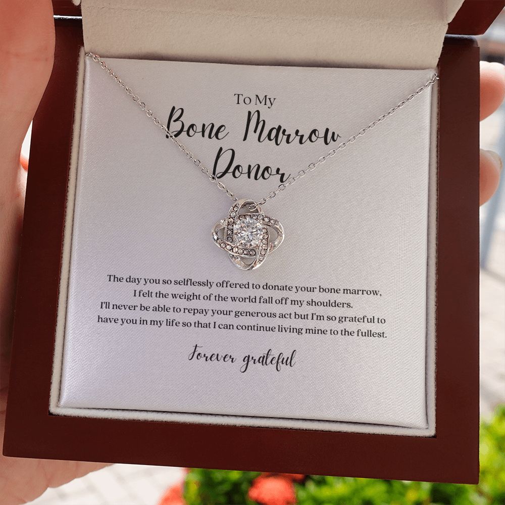 Bone Marrow Donor Gratitude Pendant Necklace