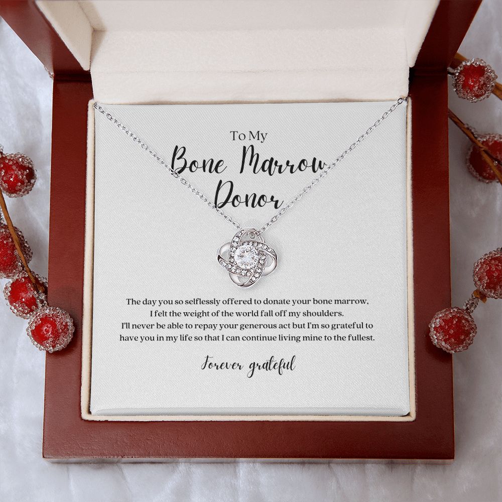 Bone Marrow Donor Gratitude Pendant Necklace