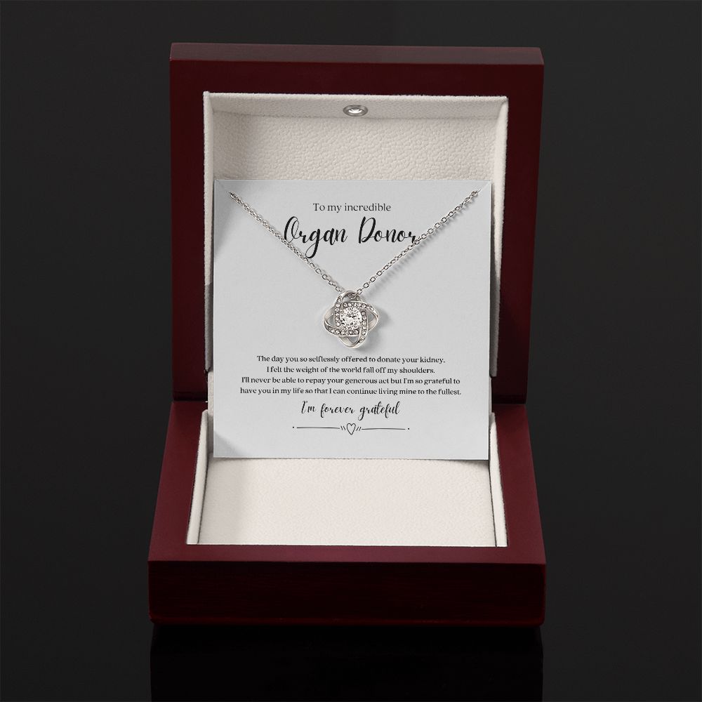 Organ Donor Gratitude Pendant Necklace