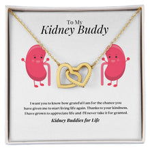 Load image into Gallery viewer, Kidney Buddies Interlocking Heart Necklace
