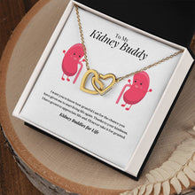 Load image into Gallery viewer, Kidney Buddies Interlocking Heart Necklace

