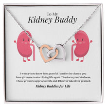 Load image into Gallery viewer, Kidney Buddies Interlocking Heart Necklace
