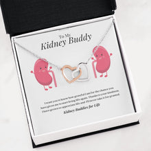 Load image into Gallery viewer, Kidney Buddies Interlocking Heart Necklace
