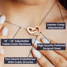 Load image into Gallery viewer, Kidney Buddies Interlocking Heart Necklace
