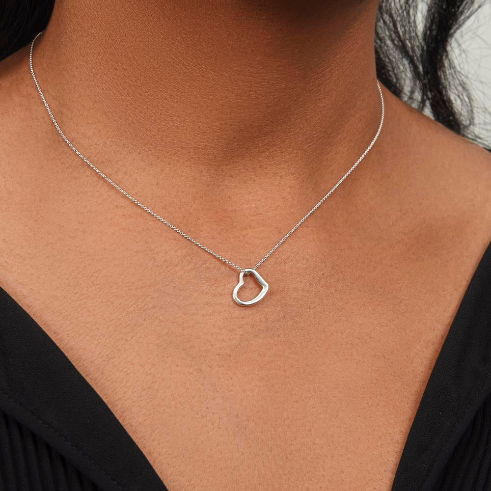 Transplant Anniversary Dainty Heart Necklace