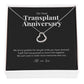 Transplant Anniversary Dainty Heart Necklace