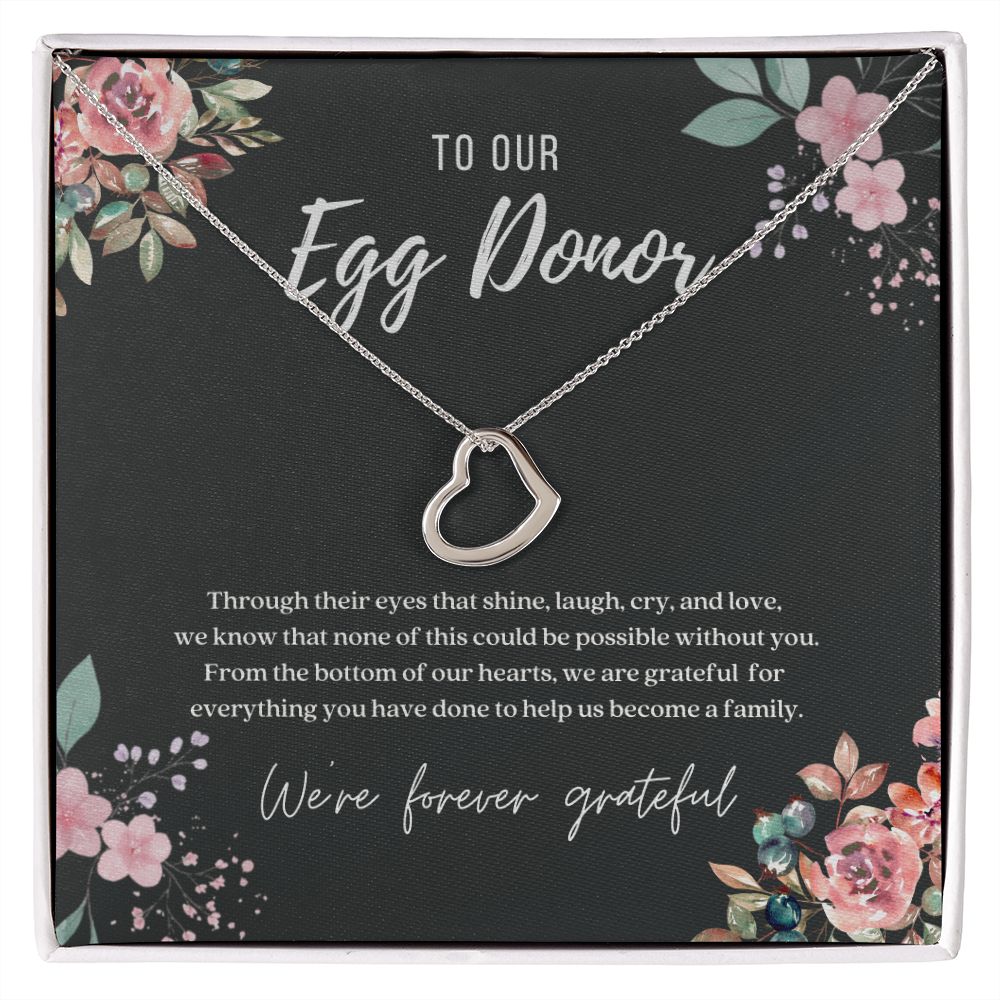 Egg Donor IVF Gift Dainty Heart Necklace
