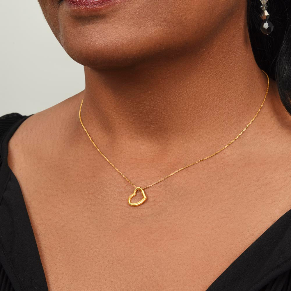 Transplant Anniversary Dainty Heart Necklace