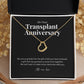 Transplant Anniversary Dainty Heart Necklace