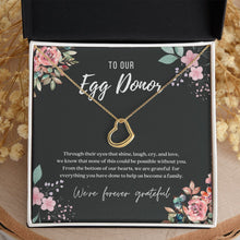 Load image into Gallery viewer, Egg Donor IVF Gift Dainty Heart Necklace
