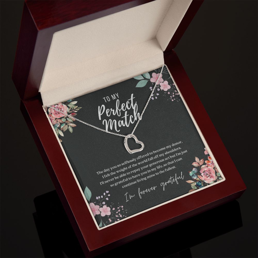 Perfect Match Donor Dainty Heart Necklace