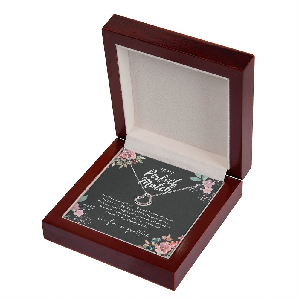 Perfect Match Donor Dainty Heart Necklace