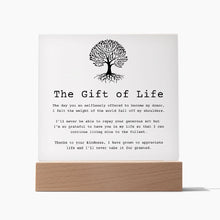 Load image into Gallery viewer, The Gift of Life — Organ Donor Acrylic Plaque
