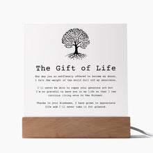 Load image into Gallery viewer, The Gift of Life — Organ Donor Acrylic Plaque
