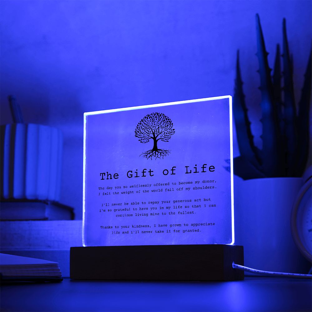 The Gift of Life — Organ Donor Acrylic Plaque