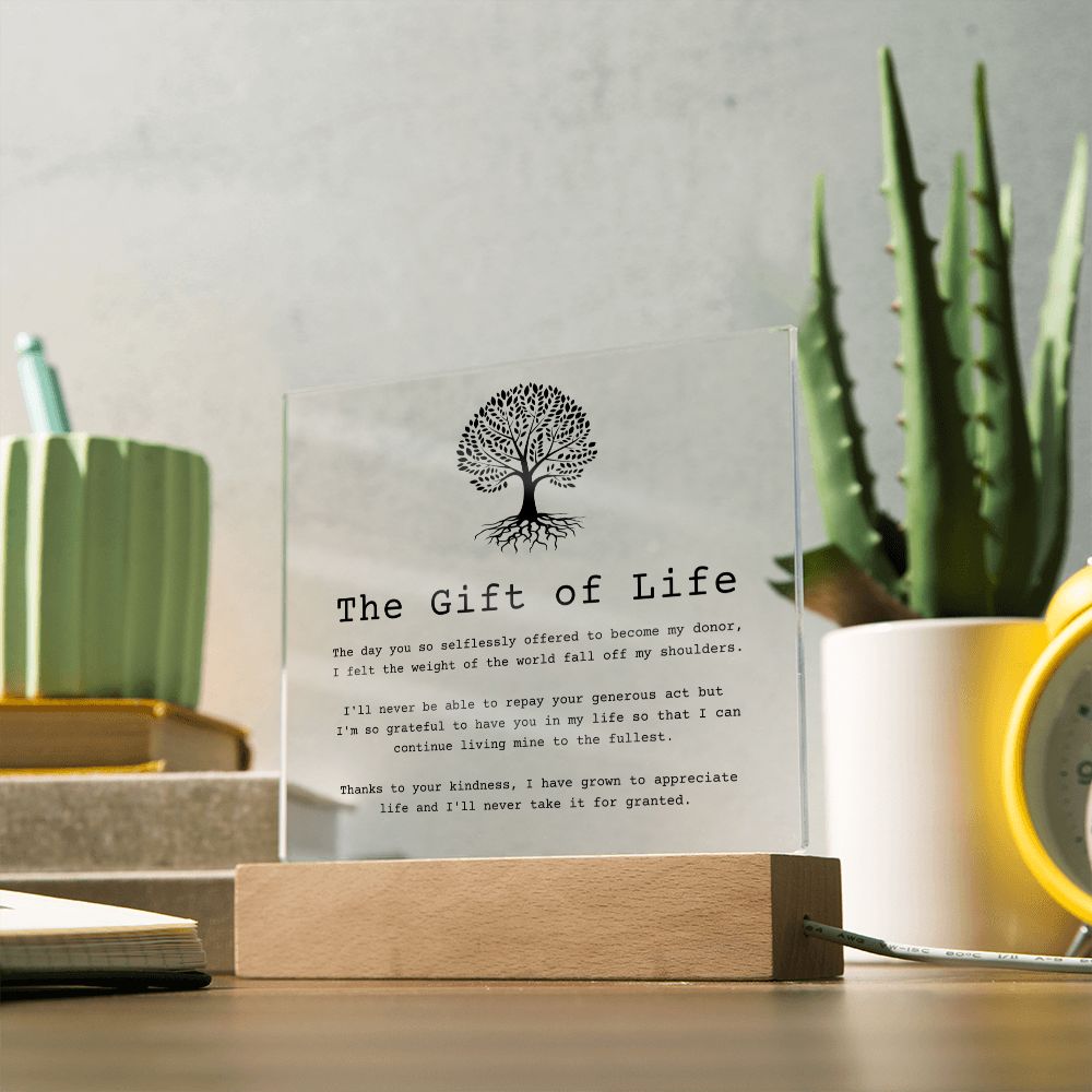 The Gift of Life — Organ Donor Acrylic Plaque