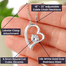Load image into Gallery viewer, Kidney Donor Forever Grateful Heart Pendant Necklace
