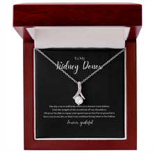 Load image into Gallery viewer, Kidney Donor Ribbon Pendant Necklace
