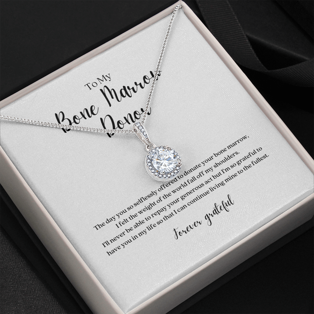 ShineOn Fulfillment Jewelry Standard Box Bone Marrow Donor Eternal Gratitude Pendant Necklace