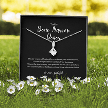 Load image into Gallery viewer, ShineOn Fulfillment Jewelry Bone Marrow Donor Ribbon Pendant Necklace
