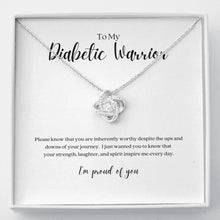 Load image into Gallery viewer, ShineOn Fulfillment Jewelry Diabetic Warrior Knot Necklace
