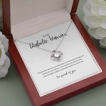 Load image into Gallery viewer, ShineOn Fulfillment Jewelry Diabetic Warrior Knot Necklace
