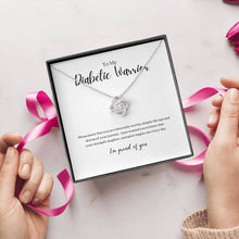 Load image into Gallery viewer, ShineOn Fulfillment Jewelry Diabetic Warrior Knot Necklace
