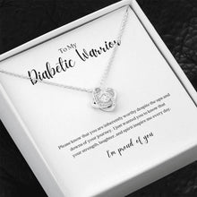 Load image into Gallery viewer, ShineOn Fulfillment Jewelry Diabetic Warrior Knot Necklace
