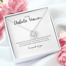 Load image into Gallery viewer, ShineOn Fulfillment Jewelry Diabetic Warrior Knot Necklace
