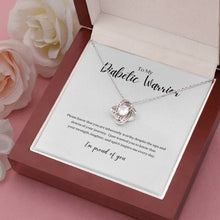 Load image into Gallery viewer, ShineOn Fulfillment Jewelry Mahogany Style Luxury Box Diabetic Warrior Knot Necklace
