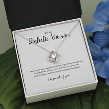 Load image into Gallery viewer, ShineOn Fulfillment Jewelry Standard Box Diabetic Warrior Knot Necklace
