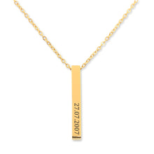 Load image into Gallery viewer, Kidney Donor Custom Date Vertical Bar Necklace
