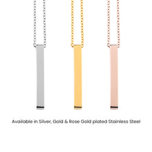 Load image into Gallery viewer, Transplant Anniversary Personalized Vertical Bar Necklace
