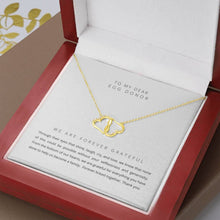 Load image into Gallery viewer, ShineOn Fulfillment Jewelry Egg Donor Forever Grateful Gold Hearts Necklace
