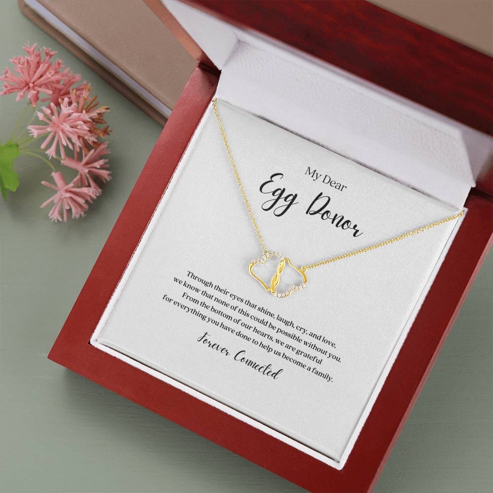ShineOn Fulfillment Jewelry Egg Donor Gold Hears Necklace
