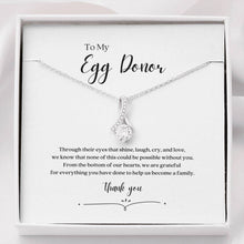 Load image into Gallery viewer, ShineOn Fulfillment Jewelry Fertility Ribbon Necklace Thank You Gift
