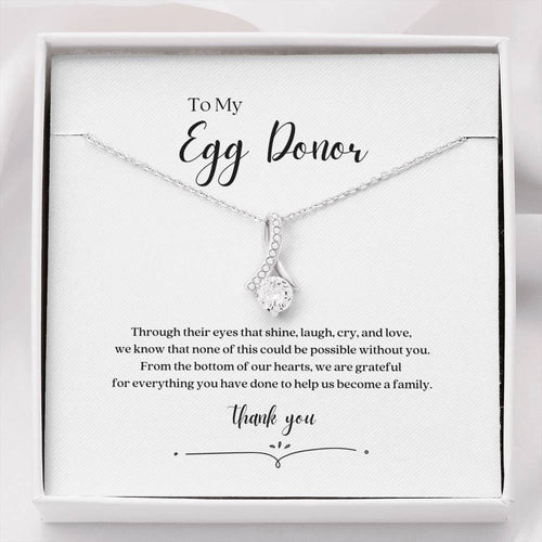 ShineOn Fulfillment Jewelry Fertility Ribbon Necklace Thank You Gift