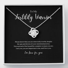 Load image into Gallery viewer, ShineOn Fulfillment Jewelry Standard Box Fertility Warrior Knot Necklace
