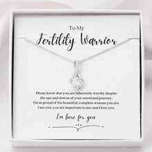 Load image into Gallery viewer, ShineOn Fulfillment Jewelry Fertility Warrior Ribbon Necklace
