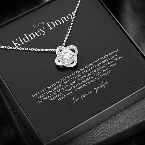 ShineOn Fulfillment Jewelry 'Forever Grateful' Kidney Donor Knot Necklace