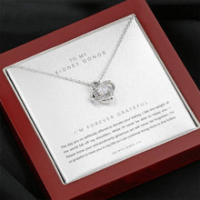 Load image into Gallery viewer, ShineOn Fulfillment Jewelry Mahogany Style Luxury Box &#39;Forever Grateful&#39; Kidney Donor Necklace
