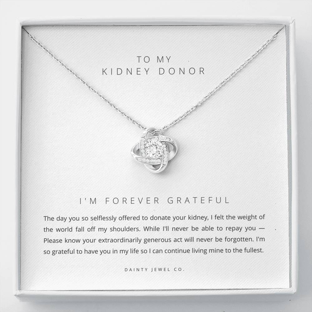 ShineOn Fulfillment Jewelry Standard Box 'Forever Grateful' Kidney Donor Necklace