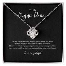 Load image into Gallery viewer, ShineOn Fulfillment Jewelry Standard Box &#39;Forever Grateful&#39; Organ Donor Pendant Necklace
