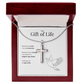 ShineOn Fulfillment Jewelry Mahogany Style Luxury Box (w/LED) Gift of Life Artisan Cross Necklace