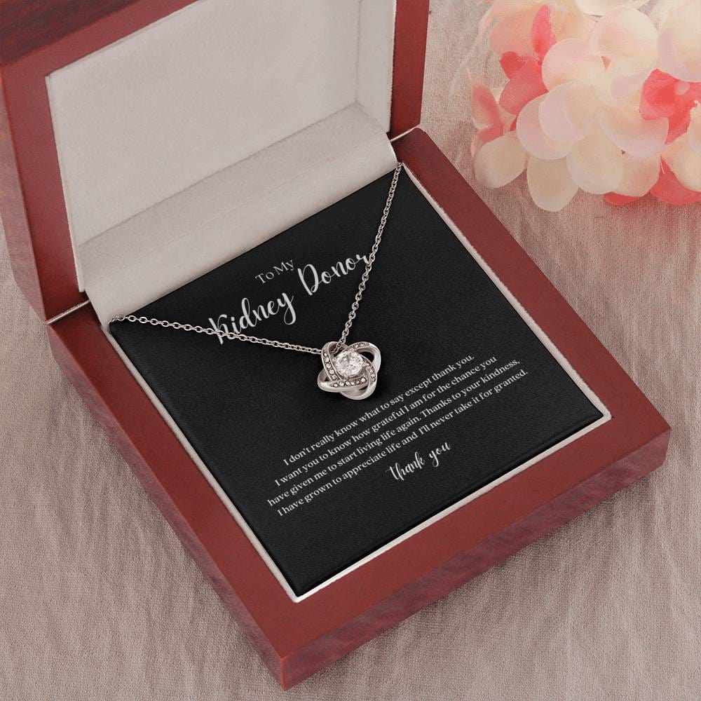 ShineOn Fulfillment Jewelry Kidney Donor Knot Necklace - Thank You Gift