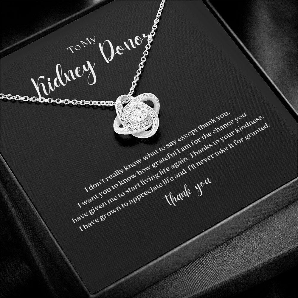 ShineOn Fulfillment Jewelry Kidney Donor Knot Necklace - Thank You Gift