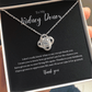 ShineOn Fulfillment Jewelry Kidney Donor Knot Necklace - Thank You Gift