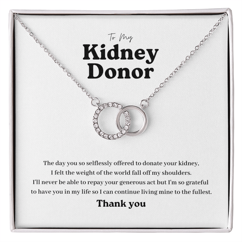 ShineOn Fulfillment Jewelry Standard Box Kidney Donor Perfect Match Necklace